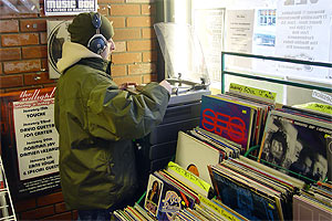 Listening deck - Kingbee Records, Chorlton, Manchester